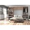 Bestar Cielo 119W Full Murphy Bed with 2 Shelving Units (118W), Rustic Brown & White 80894-000009 - alternate 7